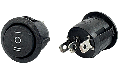 1-0-2 Yuvarlak Işıksız Anahtar Siyah 3P - TSE