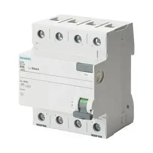 SIEMENS 5SV5342-6 30mA 4X25A Kaçak Akım Koruma rölesi - 1