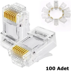 8P/8C Plug (RJ45 Cat5) (100 Adet) - 1