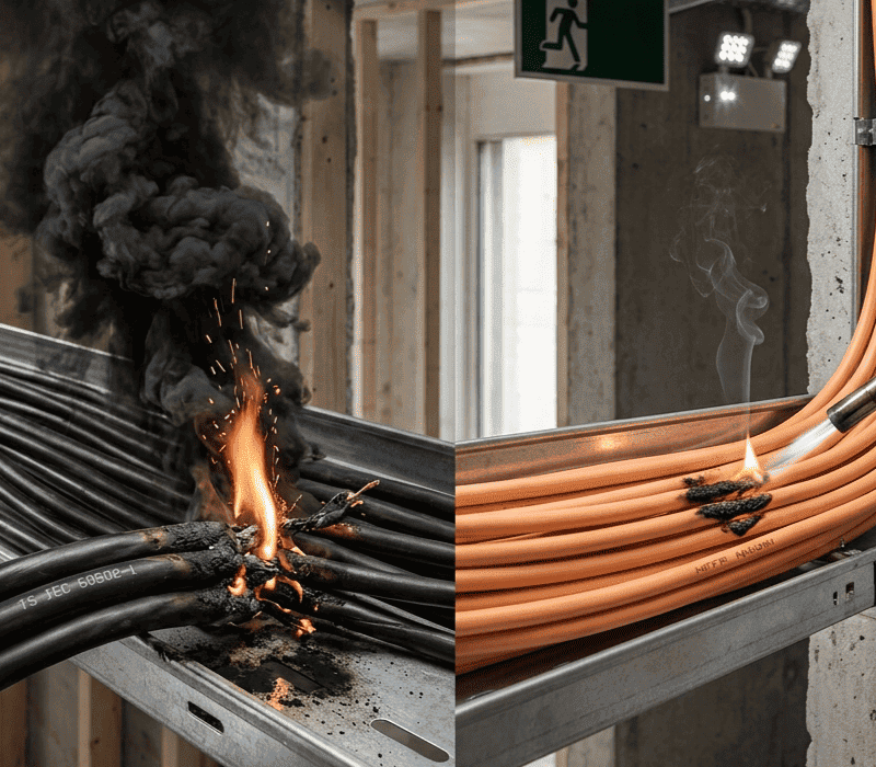 Yangında Alevden Değil, Dumandan Korunun: Halogen Free (HFFR) Tesisat Kablosu Nedir?