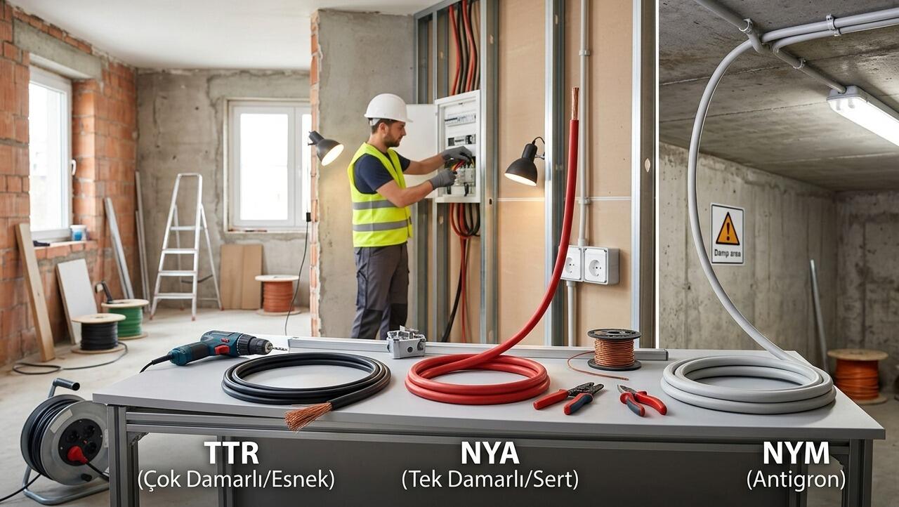 Hangi Kablo Nerede Kullanılır? TTR, NYM (Antigron) ve NYA Kablo Seçim Rehberi