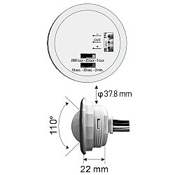 ACK AC18-00130 Sensörlü Led Tavan Armatürü Beyaz 18W Acil Kitli - 2