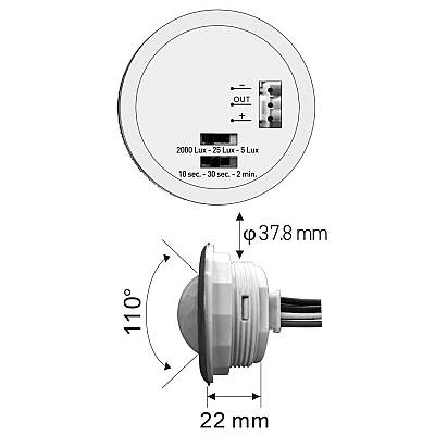 ACK AC18-00130 Sensörlü Led Tavan Armatürü Beyaz 18W Acil Kitli - 2
