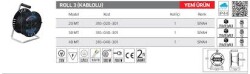 Horoz Plastik Kablo Makarası - 20 Metre (3x1,5) Kablolu 4 Prizli - 1