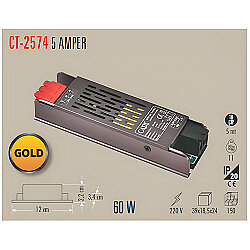 CATA CT-2574 5 AMPER ŞERİT LED TRAFOSU GOLD SERİ - 2