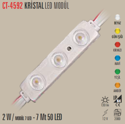 Cata CT-4592 Kristal Led Modul 12v 6500K 20 Adet - 4
