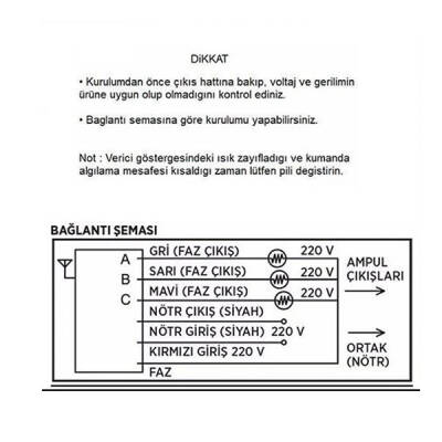 Cata CT-9151 Aydınlatma Kumandası 6 Lü - 2