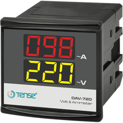 Tense DAV-72D Dijital Voltmetre&Ampermetre 72x72 - Tense Elektronik