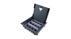 EAE 3122705 DK-MX 1 250x250 Modüler Çıkış (Priz) Kutusu, 24 Modül (Füme) - EAE