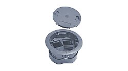 EAE 3159337 Grommet, 6 Modül, Priz Plakalı, Komple (Gri) - EAE
