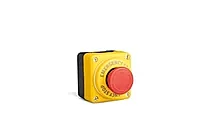 EMAS P1EC400E40L B Serisi Plastik 1NC Acil Stop 40 mm Çevirmeli Etiketli Kırmızı 22 mm Buton - EMAS