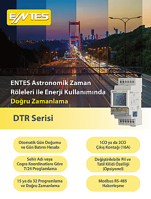 Entes M4912 DTR-10 Astronomik Zaman Saati Çift Kontak - 2