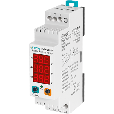 Tense FKV-03HF V-Otomat Tip Setli Dijital Faz Koruma Rölesi - 1