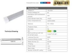 Horoz GAMA-80 Led Armatür Kristal Cam 80W Beyaz 10 Adet - 3