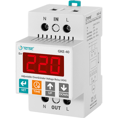 Tense GKE-40 Monofaze Dijital Aşırı-Düşük Gerilim Kontrol Rölesi - 1