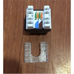 HCS - HES - Cat6 UTP Shuttered Jack Siyah - HCS