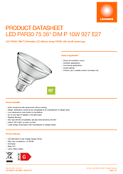 LEDVANCE LED PAR30 75 36° DIM P 10W 927 E27 Duylu Dimli Ampul - 2