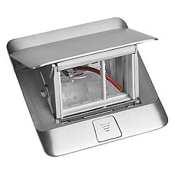 Legrand 054010 POP-UP 3 Modül Donatılabilir Masa Veya Döşeme Altı Buat, Mat Alüminyum - Legrand