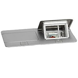 Legrand 054012 POP-UP 6 (2x3) Modül Donatılabilir Masa Veya Döşeme Altı Buat, Mat Alüminyum - Legrand