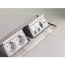 Legrand 054013 POP-UP 8 (2x4) Modül Donatılabilir Masa Veya Döşeme Altı Buat, Mat Alüminyum - 3