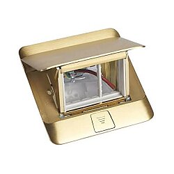 Legrand 054015 POP-UP 3 Modül Donatılabilir Masa Veya Döşeme Altı Buat, Altın Renk - 3