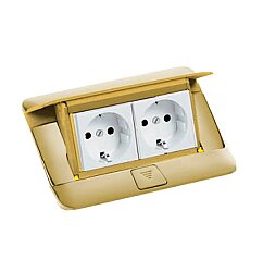 Legrand 054016 POP-UP 4 Modül Donatılabilir Masa Veya Döşeme Altı Buat, Altın Renk - Legrand
