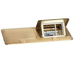 Legrand 054017 POP-UP 6 (2x3) Modül Donatılabilir Masa Veya Döşeme Altı Buat, Altın Renk - Legrand