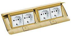 Legrand 054018 POP-UP 8 (2x4) Modül Donatılabilir Masa Veya Döşeme Altı Buat, Altın Renk - 2
