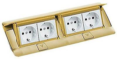 Legrand 054018 POP-UP 8 (2x4) Modül Donatılabilir Masa Veya Döşeme Altı Buat, Altın Renk - 2