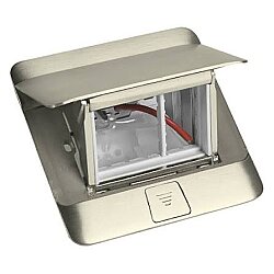 Legrand 054020 POP-UP 3 Modül Donatılabilir Masa Veya Döşeme Altı Buat, Satine Çelik - 2