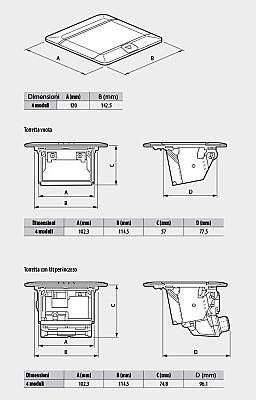 Legrand 054021 POP-UP 4 Modül Donatılabilir Masa Veya Döşeme Altı Buat, Satine Çelik - 1