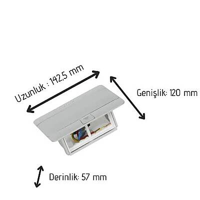 Legrand 054021 POP-UP 4 Modül Donatılabilir Masa Veya Döşeme Altı Buat, Satine Çelik - 2