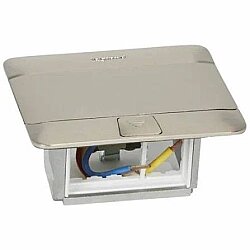Legrand 054022 POP-UP 6 (2x3) Modül Donatılabilir Masa Veya Döşeme Altı Buat, Satine Çelik - Legrand