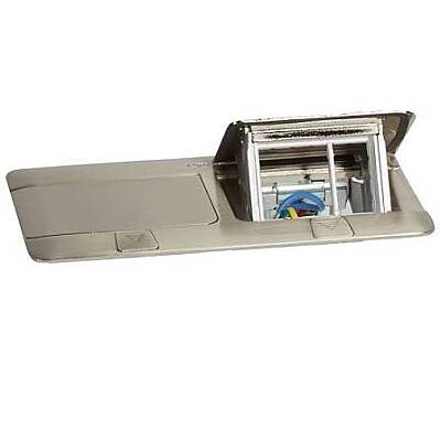 Legrand 054022 POP-UP 6 (2x3) Modül Donatılabilir Masa Veya Döşeme Altı Buat, Satine Çelik - 2