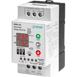 TENSE MDK-03 Dijital Monofaze Kontaktörlü Dalgıç Kontrol Rölesi - 1