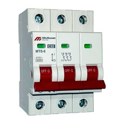Mutlusan 3x32 Amper C Tipi Otomatik Sigorta 6kA MTS06-3032C - 1
