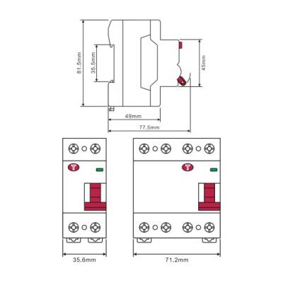Mutlusan 4x63 Amper 300mA Kaçak Akım rölesi MRC06-430063 - 2