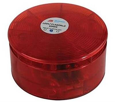 Mutlusan LEDLİ FLAŞÖRLÜ ELEKTRONİK SİREN 220V 102 111 000220 - 1