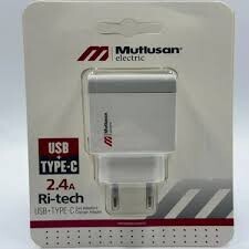 Mutlusan USB + Tip-C ŞARJ ADAPTÖR 2,4A - 2