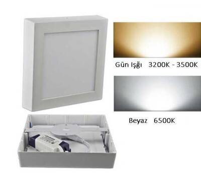 Noas 24 Watt Sıva Üstü Kare LED Panel 3200K Günışığı - 2