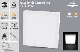 Noas 24 Watt Sıva Üstü Kare LED Panel 3200K Günışığı - 4