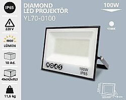 Noas YL70-0100 Diamond Led Projektör 100w Beyaz - Noas