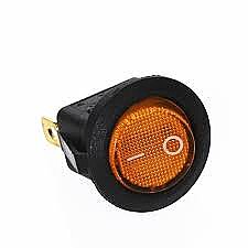 On/Off Yuvarlak Işıklı Anahtar Sarı 3P - TSE