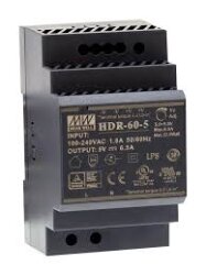 Panasonic 90990071 HDR-060-12 HDR6012 12Vdc 4.5Amp DIN Rail StepShape MEANWELL - 2