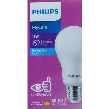 Philips MyCare LED Bulb 13W E27 2700K Sari 12 Adet - 1