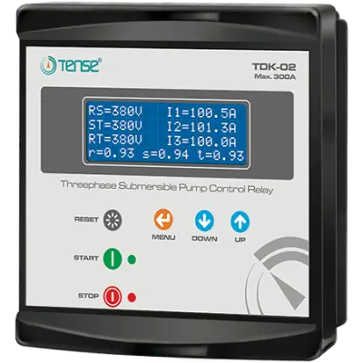 Tense TDK-02 Dijital Trifaze Dalgıç Kontrol Rölesi (250A) - 1