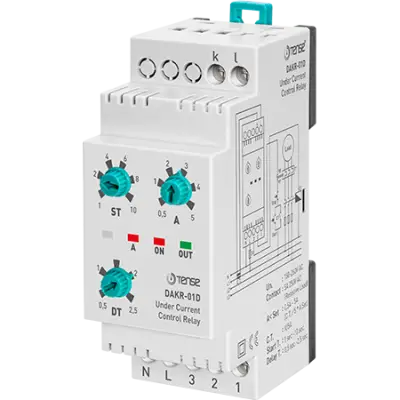 Tense DAKR-01D Düşük Akım Kontrol Rölesi 1-10.000/5A ve ya 0.5A - 5A Direkt - 1