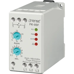 Tense FK-05F NÖTRSÜZ Faz Sıralı Asimetri Ayarlı Faz Koruma Rölesi - 1