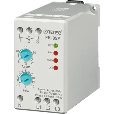 Tense FK-05F NÖTRSÜZ Faz Sıralı Asimetri Ayarlı Faz Koruma Rölesi - 1