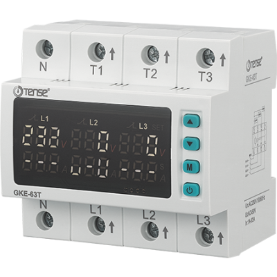 Tense GKE-63T Trifaze Gerilim ve Akım Koruma Rölesi (63A) - 1